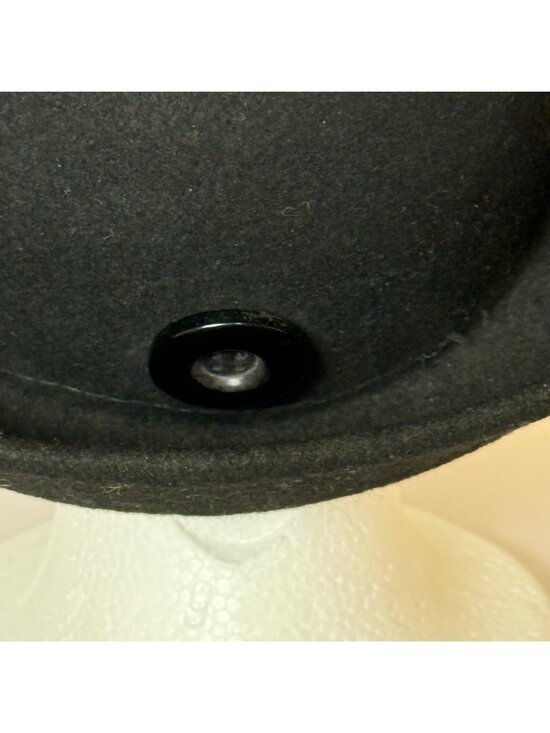 Vintage Black Wool Bowler Hat Upturn Brim Derby Formal Church Hat Winter Milline main image 5